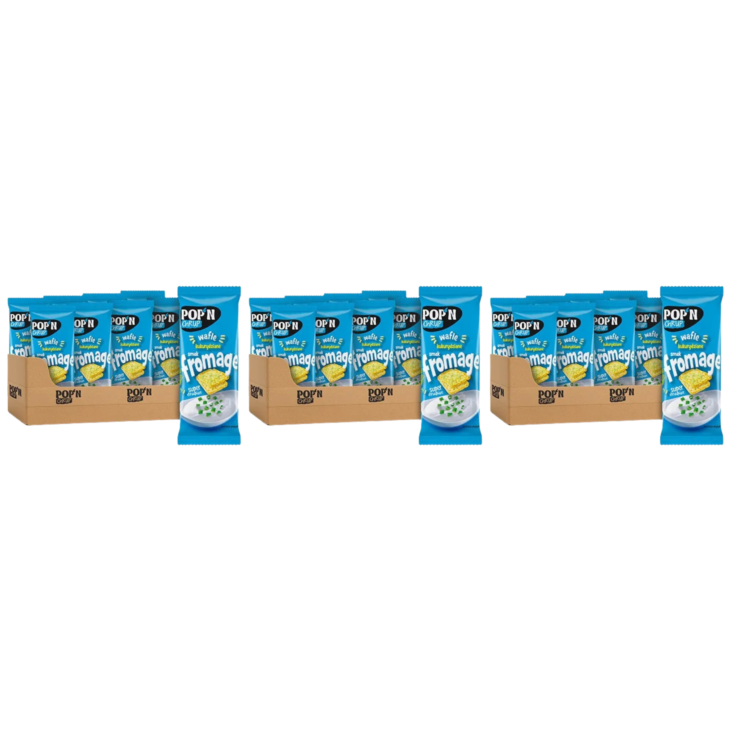 SANTE - POP`N CHRUP Wafle Kukurydziane - 3x 22g - Fromage x48